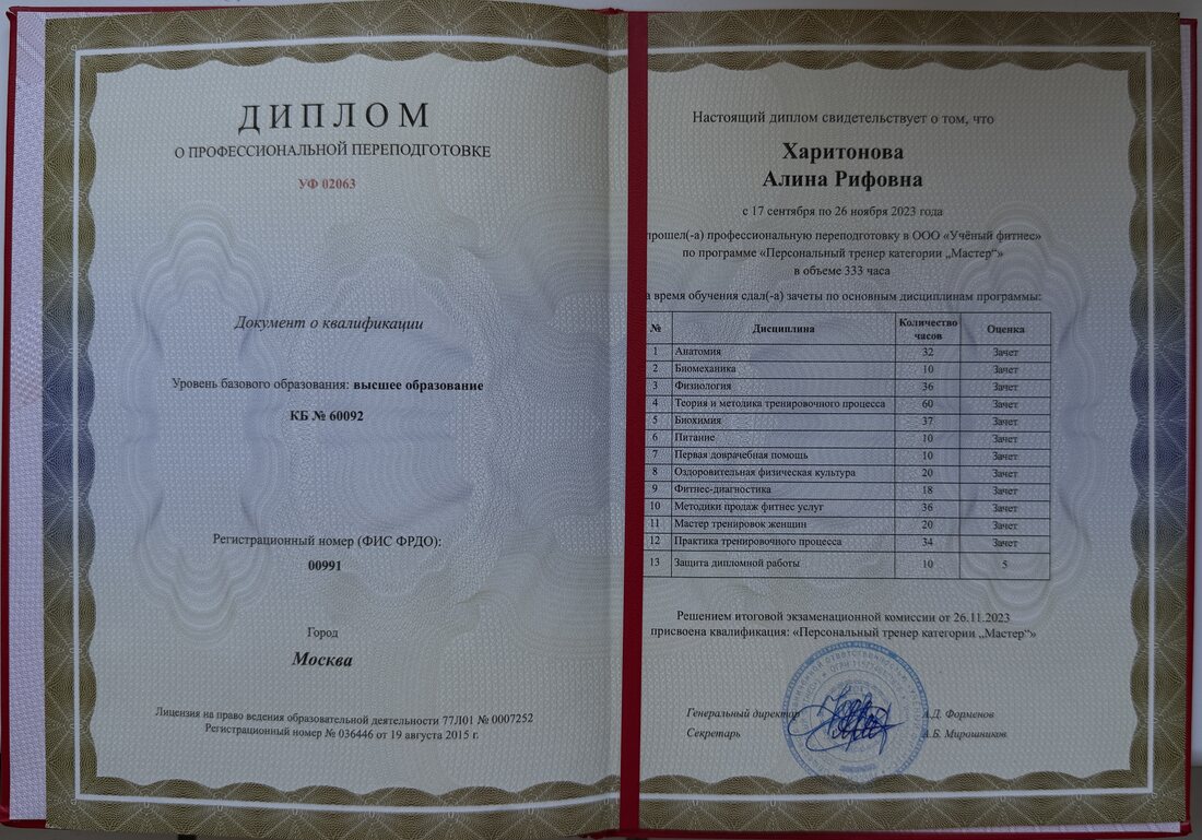 Диплом переподготовки