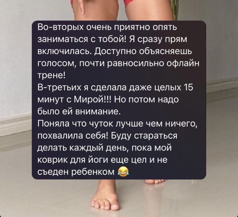 Скриншот переписки с ученицей 15